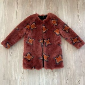 FREE PEOPLE Faux Fur Star Coat